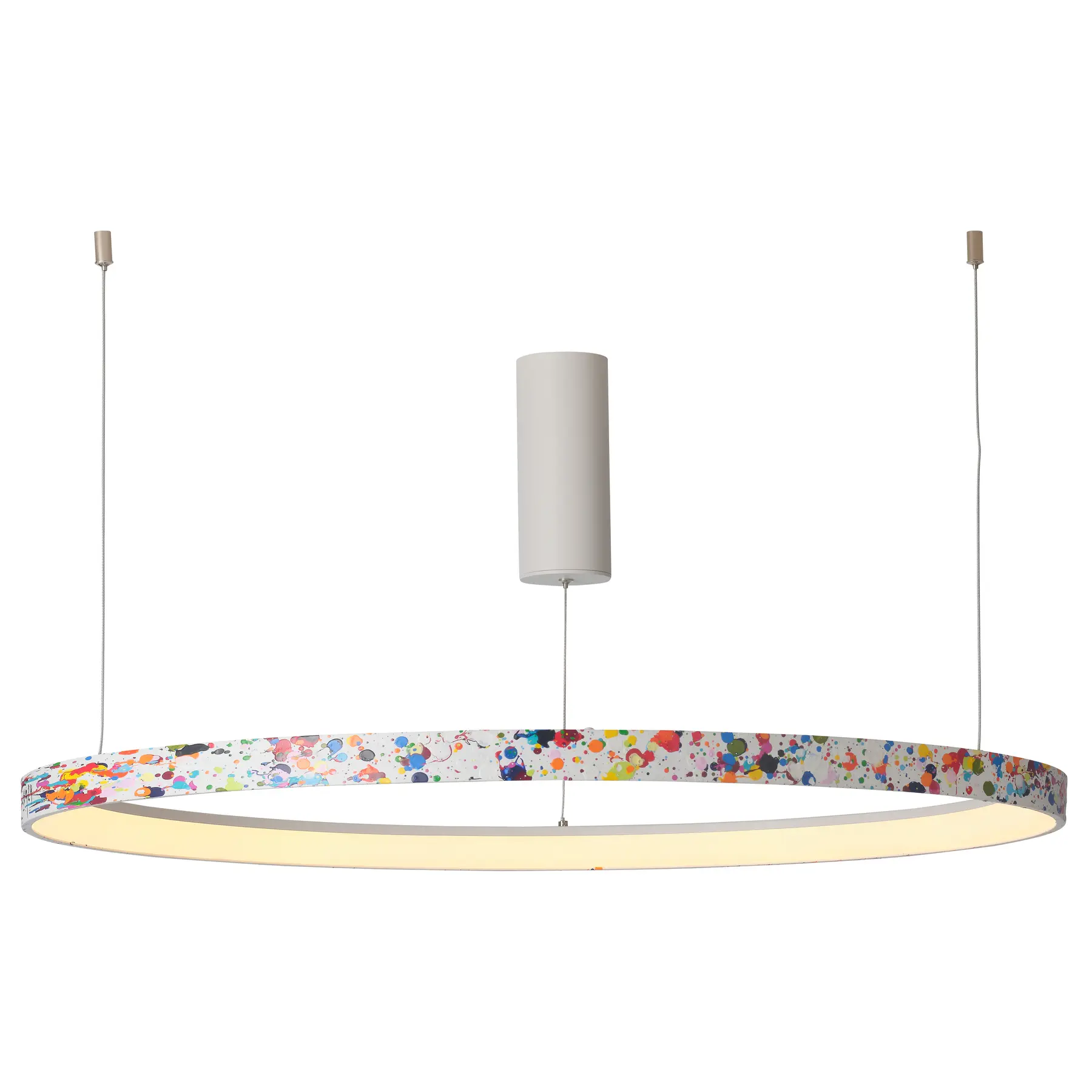 happy #5 arqontanporin luminaire d'art suspension contemporaine peinture couleurs liège belgique 